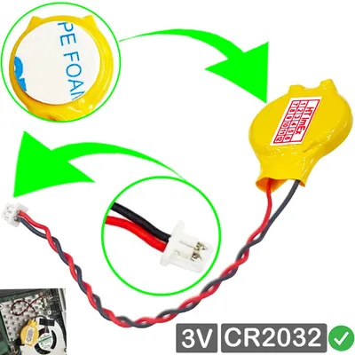 Produktbild von RTC CR2032 CMOS Batterie Knopfzellen mit Stecker kabel für MSI GE70 MS-1758
