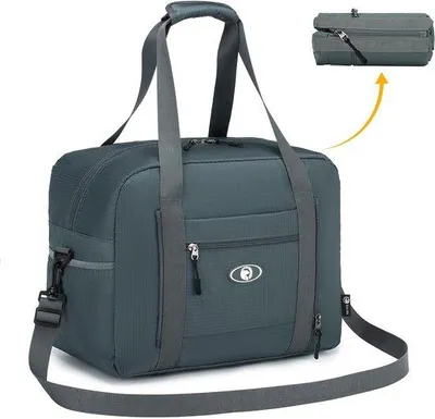 Productafbeelding van Famanu reistas, 40x30x20 cm, 25 liter, inklapbare sporttas, waterdicht, grijs