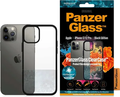 Immagine prodotto di PanzerGlass ClearcaseColor Hülle für Apple iPhone 12/iPhone 12 Pro - Schwarz KP20804