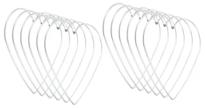 12er-Pack Traumfängerringe, herzförmig, Metall, 15 cm, silber