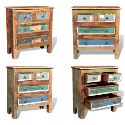 Image de vidaXL Commode 4 tiroirs vieux bois - Armoire - Armoires - Sideboard - Sideboards