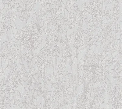 Produktbild von A.S. Création Blumentapete Attractive florale Tapete Vliestapete grau weiß 10,05 m x 0,53 m