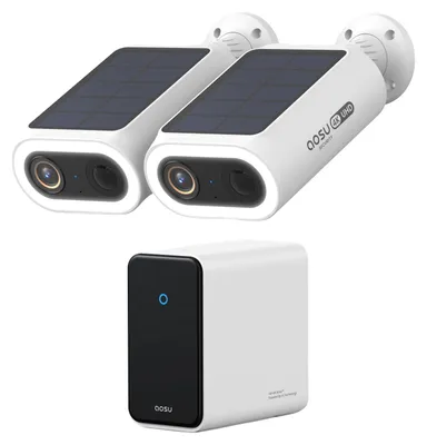 Immagine prodotto di Sistema di telecamere di sicurezza, risoluzione 4K, riconoscimento tramite intelligenza artificiale, colore beige
