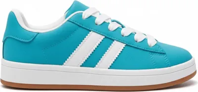 Produktbild von Damen Schnürung Turnschuhe Sneaker Kunstleder Freizeitschuhe Ottana Blau Gr.38