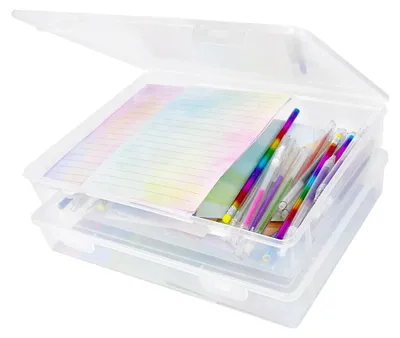 Productafbeelding van Set van 2 A4-opslagboxen met deksel, A4-documentenbox, documentenorganizer van kunststof, 32 x 22 x 5 cm, opslagboxen, A4-archiefbox, transparante archiefboxen voor A4-mappen