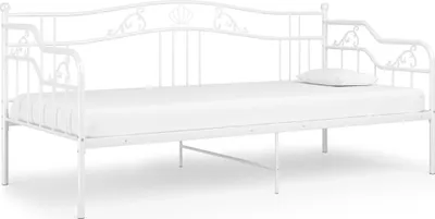 Produktbild von vidaXL Schlafsofa Bettgestell Weiß Metall 90x200 cm