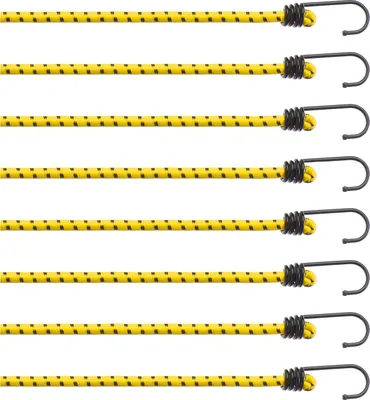 Produktbild von com-four® 10-teiliges Set Gummispanner - Gepäckspanner - Expander mit Haken - Spanngummi zur Ladungssicherung - Spanngurt