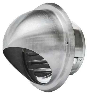 Produktbild von Lüftungsgitter aus Edelstahl, 100 mm, mit Wetterschutz