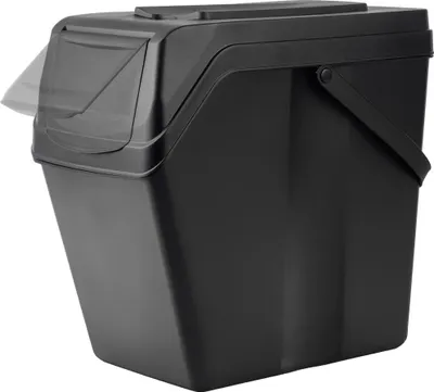 Obrázek produktu pro Sada odpadkových košů – systém třídění odpadu, sada 4 ks – 25 l na jeden koš – pro třídění odpadu – domácnost a kancelář