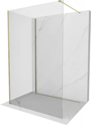 Zdjęcie produktu dla Mexen Kioto ścianka prysznicowa Walk-in 140 x 100 cm, transparent, złota - 800-140-212-50-00-100