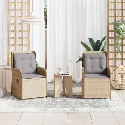 Image de Maison Exclusive - Banc de jardin 2 places en polyrotin beige