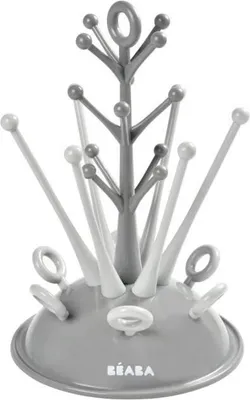Image de Égouttoir à Biberons Arbre BEABA, Sèche Biberons Hygiénique, Jusqu'à 6 Biberons, Gris