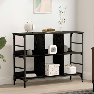 Image de Buffet vidaXL noir aspect chêne 102 x 32 x 73,5 cm