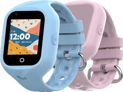 Image de Kidswatch 4G Smartwatch pour enfants Bracelet bleu + rose