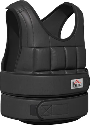 Produktbild von 30 kg Gewichtsweste Trainingsweste mit 35 Gewichtssäcke Verstellbar Krafttraining Fitness Oxford Metall Schwarz 60 x 50 cm