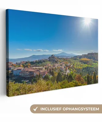 Produktbild von OneMillionCanvasses® - Leinwandbilder - 150x100 cm, Toskana - Italien - Sonne, Wandbilder Kunstdruck Wanddekoration