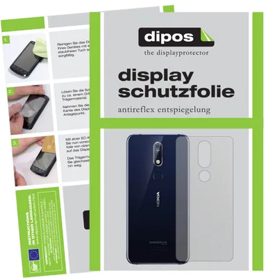 Produktbild von 6x Schutzfolie für Nokia 7.1 Plus Rückseite matt Displayschutzfolie Display