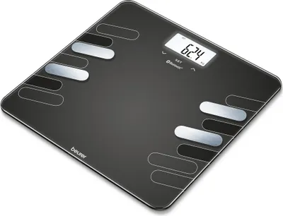 Produktbild von BEURER Fettanalysewaage b.180kg LCD-Anz 8Speicher BMR+AMR BT sw BF 600 BT