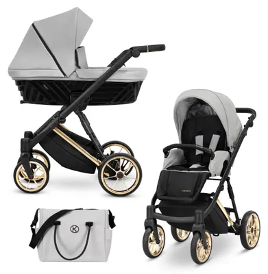 Immagine prodotto di Carrozzina Kunert Ivento Premium 2in1 in grigio con struttura dorata