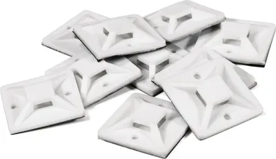 Produktbild von Kabelsockel McPower für Kabelbinder 30x30mm selbstklebend 10er-Pack