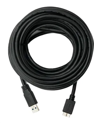 Produktbild von SYSTEM-S USB 3.0 Kabel 8 m Micro B Stecker zu A Stecker in Schwarz