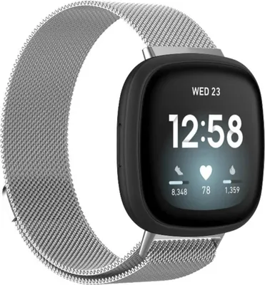 Produktbild von imoshion Magnetisches Milanaise Armband für das Fitbit Versa 4/ 3 / Sense (2) - Silber