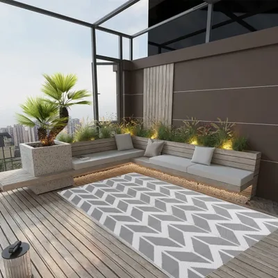 Produktbild von vidaXL Outdoor-Teppich ARAKIL Grau 160x230 cm PP