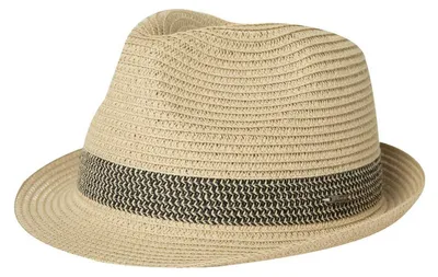 Immagine prodotto di Cappello da uomo in paglia, modello Trilby, con protezione solare, pieghevole, stile Panama, taglie dalla S alla 3XL, colori beige e nero