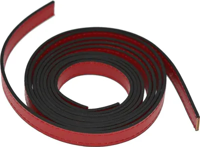 1 Paar Taschen-Griffe Rohlinge Kunstleder rot 15 mm x 1.2 m x 2.5 mm