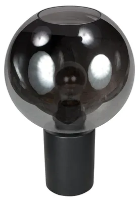 Obrázek produktu pro Stolní lampa - černá - Bloeba -  sklo kov - Ø 25cm - E27 - 4381ZW - Mexlite