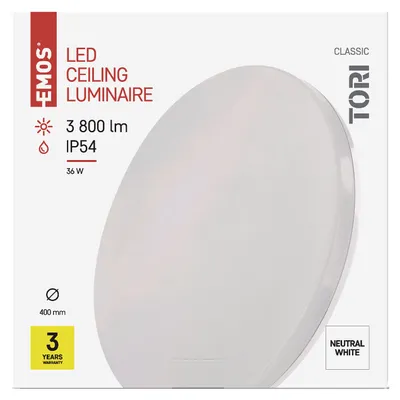 Productafbeelding van LED inbouwspot, IP54, warm wit, 36W, rond