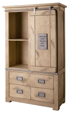 Immagine prodotto di MASSIVMOEBEL24 | RAILWAY #313 Credenza in legno di mango - laccato / whitewash 90x45x150