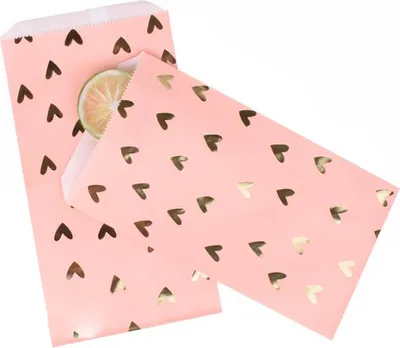 Produktbild von Jumada's - Geschenktüten - Geschenktüten - Geschenkverpackung - Herzen - Rosa/Gold