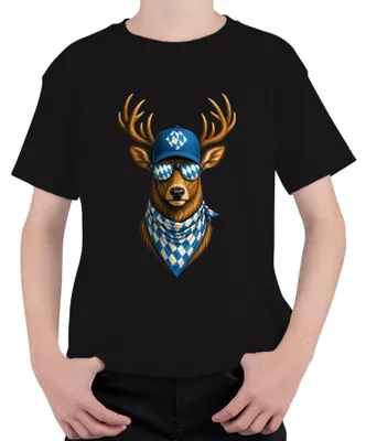 Imagen del producto de Gafas de sol "Hirsch Bayern", falda tradicional "Dirndl", pantalones de cuero tradicionales, camiseta para niños, color , talla 104