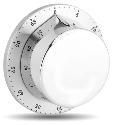 Produktbild von Mechanischer Küchentimer – Kochwecker – Magnetischer Küchentimer – Edelstahl – Signalton – 8 x 3 cm – Wecker