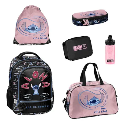 Zdjęcie produktu dla Zestaw szkolny 6-elementowy Plecak Stitch One of a kind Paso