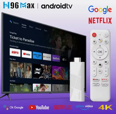 Produktbild von H96 Max 4K Ultra HD Smart TV Stick Mediaplayer 16 GB Android 14 BT5.4 Wifi 6