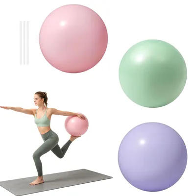 Produktbild von 3 kleine Pilates-Bälle, 25 cm Durchmesser, ideal für Gymnastik und Yoga, geeignet für Fitnessübungen