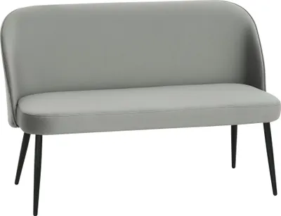 Produktbild von HOMCOM Sofa 2-Sitzer kleine Couch 127 cm mit Samtoptik, geschwungene Rückenlehne
