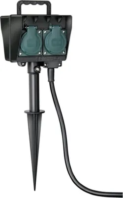 Produktbild von Brennenstuhl Gartensteckdose mit Erdspieß IP44 4-fach 10m H07RN-F 3G1,5, 1154450