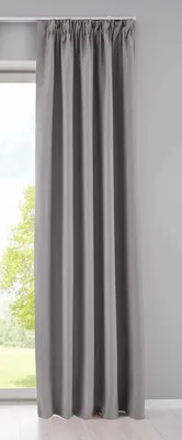Produktbild von Vorhang Blickdicht »NewYork« verdeckte Schlaufen Grau HxB 245x295 cm 1er-Pack Thermo-Gardine Verdunkelungsvorhang Blackout schalldämmend Kräuselband Raffhalter 202020610