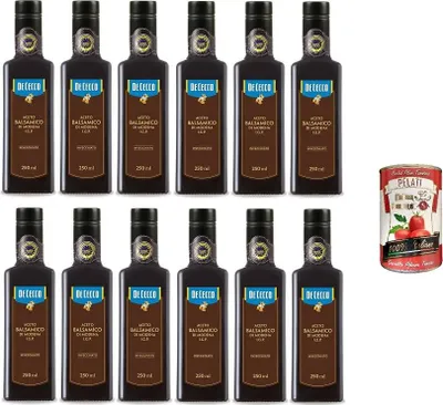 Produktbild von 12x De Cecco Balsamico-Essig aus Modena I.G.P. 250ml + Italian Gourmet polpa 400g