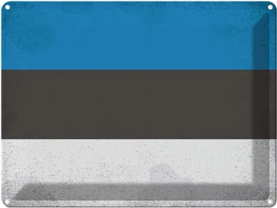 Produktbild von vianmo Blechschild 30x40 cm Estland Estonia Flagge Fahne Wappen