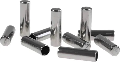 Produktbild von 10 Kordelenden Metall Endstück 5x17mm für 4mm Kordel, Farbwahl - Schnur rund