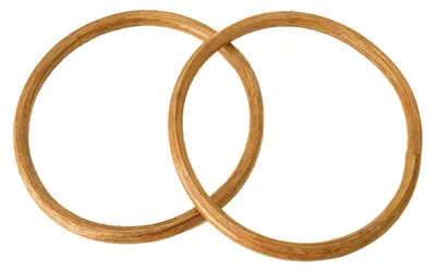 Produktbild von 2 Holz Bambus-Ringe Taschengriffe Traumfänger-Ringe, Größenwahl naturfarben, Größe:20cm