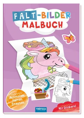 Produktbild von Trötsch Malbuch Faltbilder-Malbuch Einhorn