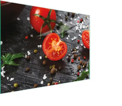 Image de Planche à découper Plaque de cuisson multi-verre 30x22 cm Tomates Bois