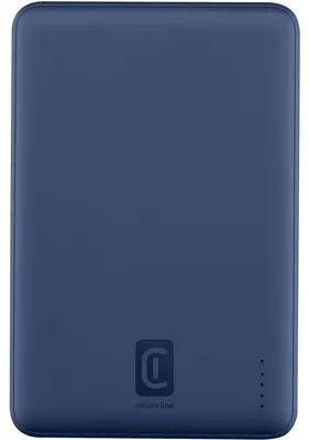Produktbild von Cellularline Power Bank Magsafe 5000, 5000 mAh, Kabelloses Aufladen, Blau