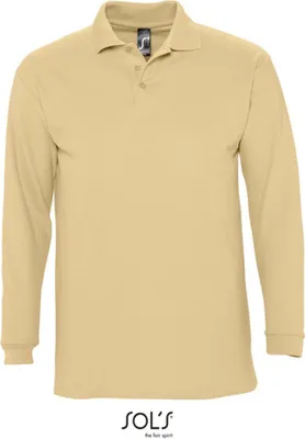 Immagine prodotto di SOLs 11353 | Polo a maniche lunghe da uomo Winter II - Colore: Sabbia - Taglia: L