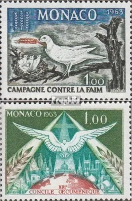 Produktbild von Briefmarken Monaco 1963 Mi 733,734 (kompl.Ausg.) postfrisch Hunger